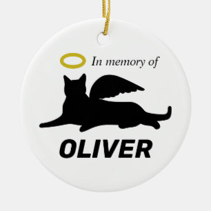 Décoration En Céramique Chat ange personnalisé