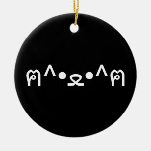 Décoration En Céramique Chat avec Paws Emoticon ฅ^ ・ ・^ฅ Kaomoji Japonais