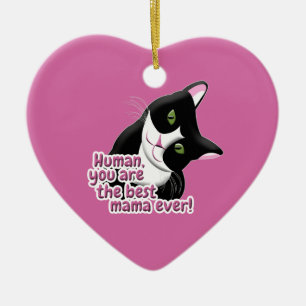 Décoration En Céramique Chat de la Fête des Mères