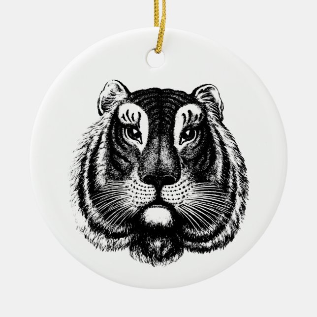 Décoration En Céramique Chat de tigre antique (Devant)