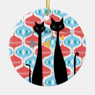 Décoration En Céramique Chat frais moderne de MCM de la rétro moitié du