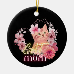 Décoration En Céramique Chat mère humour - drôle de citation femmes