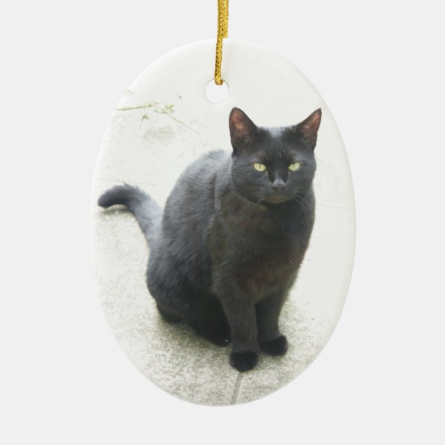 Décoration En Céramique Chat noir (Devant)