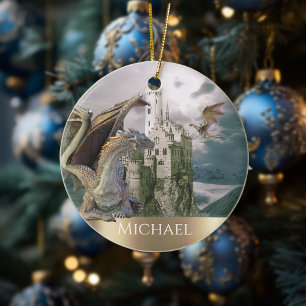 Décoration En Céramique Château de bronze Dragon Imaginaire personnalisé