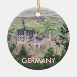 Décoration En Céramique Château de Neuschwanstein rétro en Allemagne