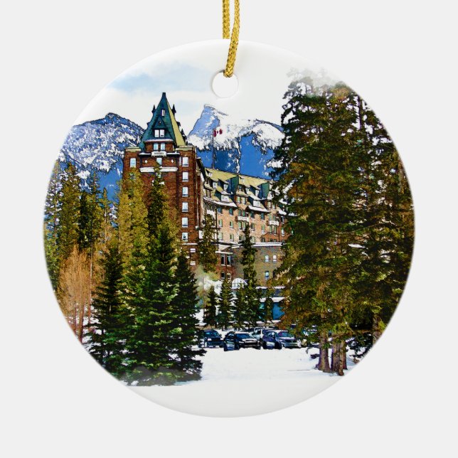 Décoration En Céramique Château des Rocheuses - Banff Canada (Devant)