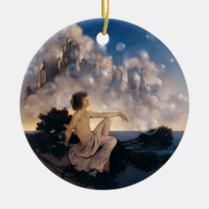Décoration En Céramique Châteaux en Espagne de Maxfield Parrish 1904 Fanta
