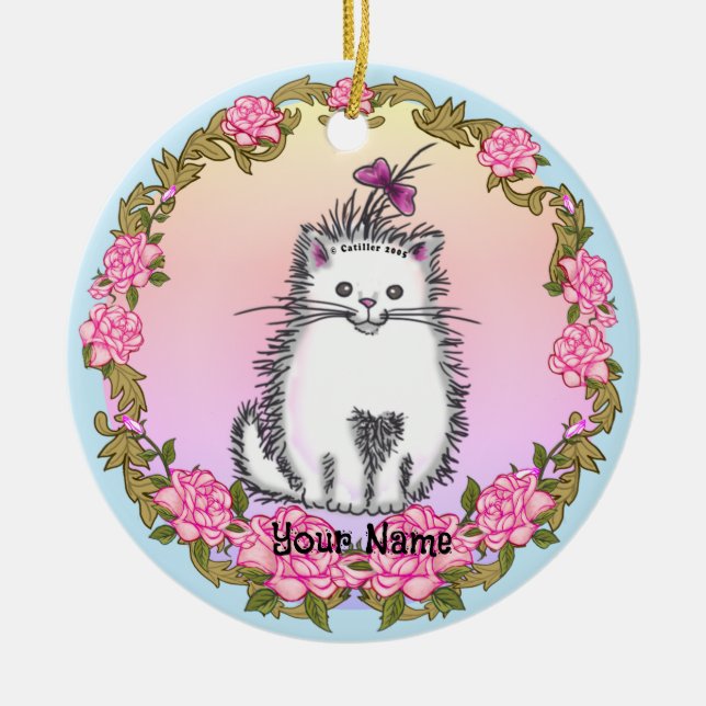 Décoration En Céramique Chaton bébé chat  (Devant)