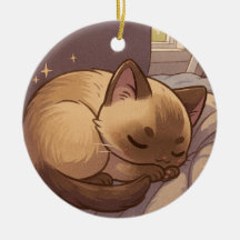 Chaton siamois paisible 