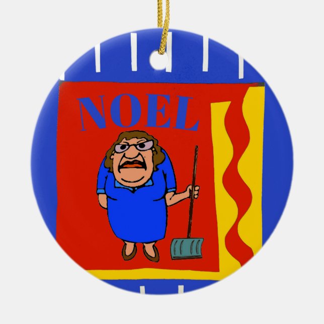 Décoration En Céramique Chaussure à neige, Noel, ajouter, modifier le text (Devant)