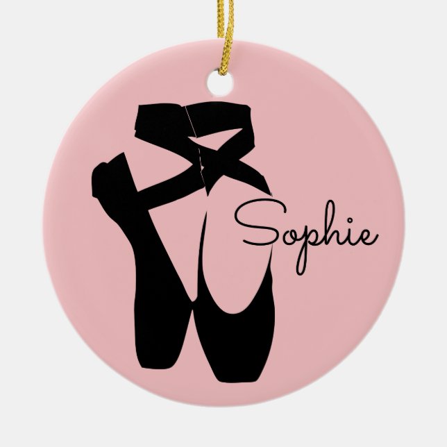 Décoration En Céramique Chaussure à pointe de ballon noir (Devant)