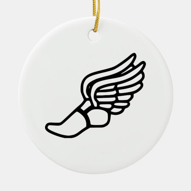 Décoration En Céramique Chaussure de course avec des ailes (Devant)
