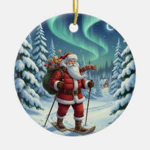 Décoration En Céramique Chaussure de neige personnalisée Père Noël