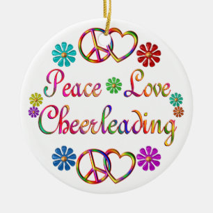 DÉCORATION EN CÉRAMIQUE CHEERLEADING D'AMOUR DE PAIX