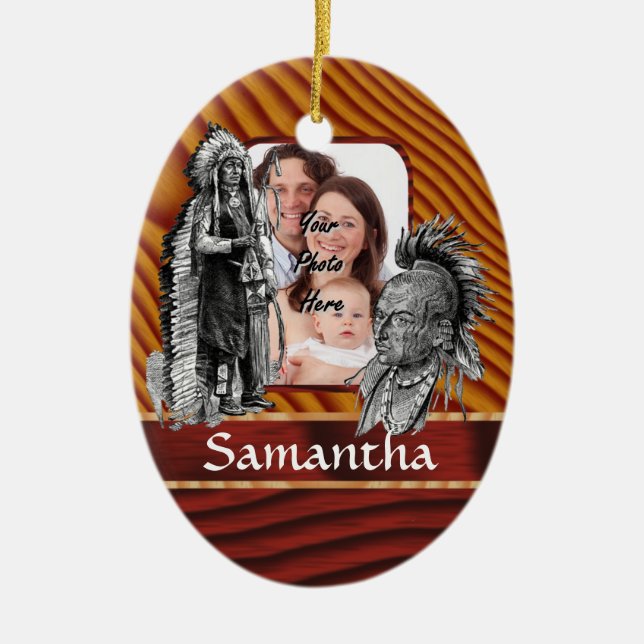 Décoration En Céramique Chefs indiens (Devant)