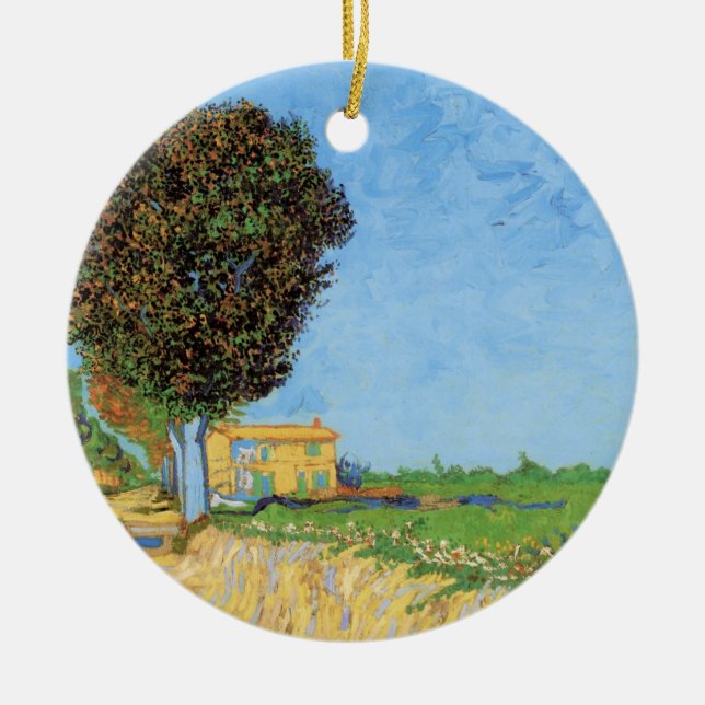 Décoration En Céramique Chemin près d'Arles par Vincent van Gogh (Devant)