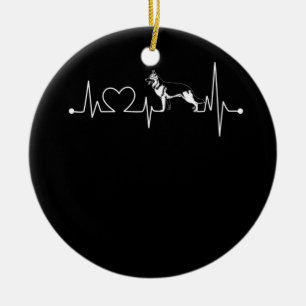 Décoration En Céramique Chemise à Heartbeat allemande Shepherd T