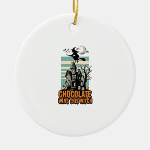 Décoration En Céramique Chemise Chocolat Sorcière Dessin de friandise d'Ha