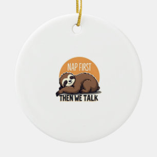 Décoration En Céramique Chemise de citation de paresseux endormi vintage m