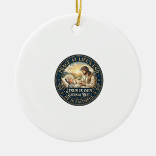 Décoration En Céramique Chemise de confort Jésus Hospice en fin de vie chr