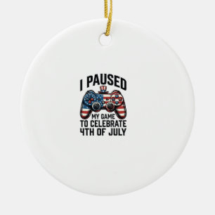 Décoration En Céramique Chemise de jeu vidéo patriotique pour joueur du 4
