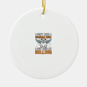 Décoration En Céramique Chemise de l'ange gardien Bulldog pour amateur de 