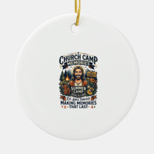 Décoration En Céramique Chemise de nostalgie de camp VBS de l'église Jésus