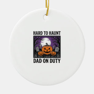 Décoration En Céramique Chemise de papa Halloween difficile à hanter drôle