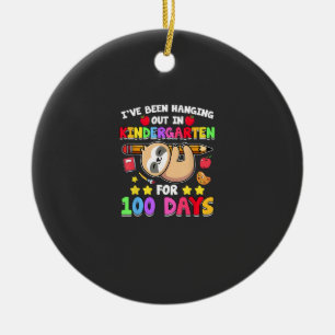 Décoration En Céramique Chemise de paresseux pour le 100e jour d'école Vêt