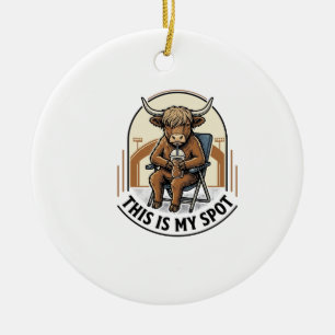 Décoration En Céramique Chemise de vache de baseball avec mascotte de café