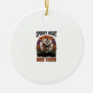 Décoration En Céramique Chemise Halloween Vintage Boo Night Maison Hantée