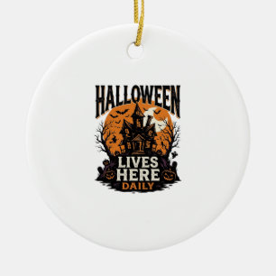 Décoration En Céramique Chemise Halloween Vintage Maison Hantée Quotidien