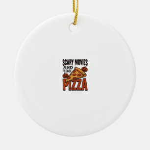 Décoration En Céramique Chemise Horror Pizza pour les fans de soirées ciné