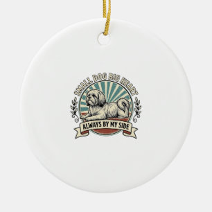 Décoration En Céramique Chemise Little Dog Lover Gravure Vintage Compagnon