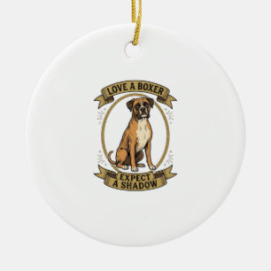 Décoration En Céramique Chemise pour amateur de Boxer avec gravure vintage