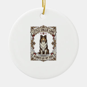 Décoration En Céramique Chemise pour amateur de chien Collie avec citation