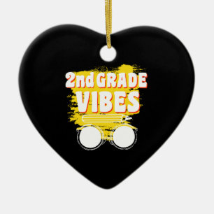 Décoration En Céramique Chemise Retour à l'école 2e année Vibes Enfant Pre