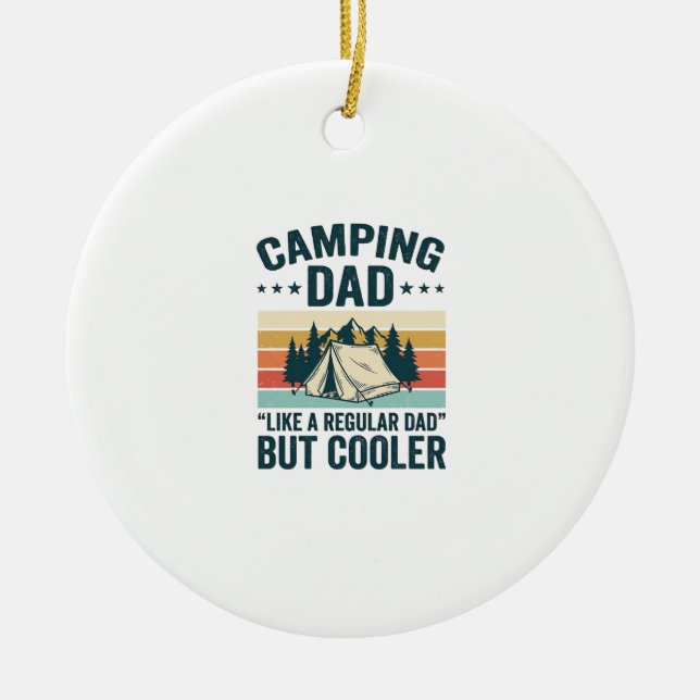 Décoration En Céramique Chemise vectorielle de camping rétro vintage pour  (Devant)