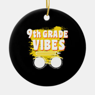 Décoration En Céramique Chemise Vibe de retour à l'école 9e année Enfant p