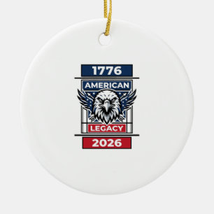 Décoration En Céramique Chemise Vintage Eagle 1776 2026 Typographie Patrio