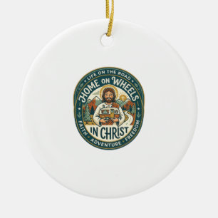Décoration En Céramique Chemise Vintage Jésus RV Camper Life Graphique Chr