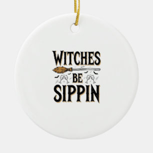 Décoration En Céramique Chemises de boisson Halloween vintage Witches Be S