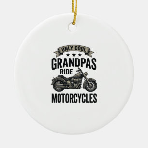 Décoration En Céramique Chemises de grand-pères cool pilotent des motos vi