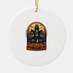 Décoration En Céramique Chemises de maison hantée Halloween amis sorcières