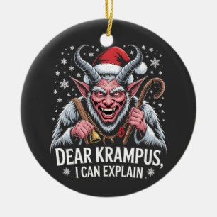 Décoration En Céramique Cher Krampus Je Peux Expliquer Noël Père Noël
