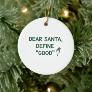 Décoration En Céramique Cher Père Noël Définissez Bon Citation de Noël Sar