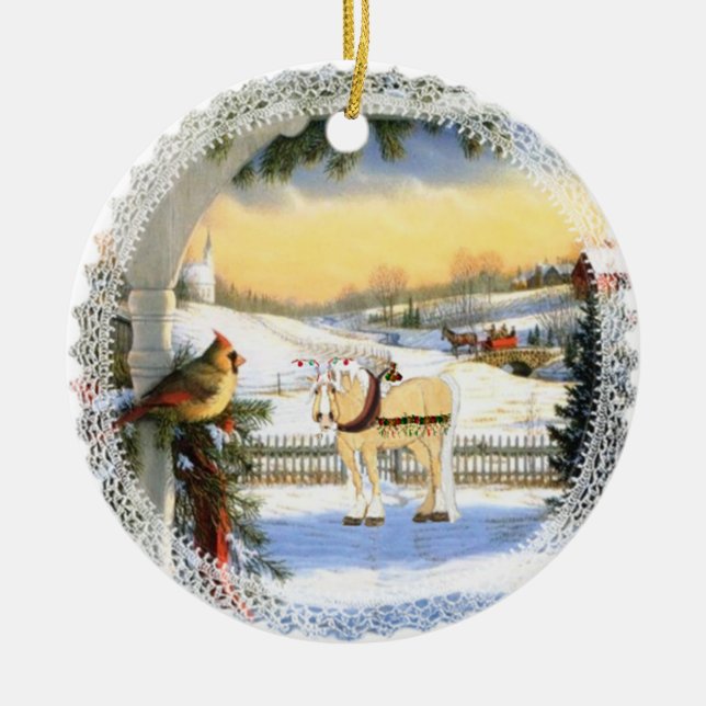 Décoration En Céramique Cher Père Noël Ornament (Devant)