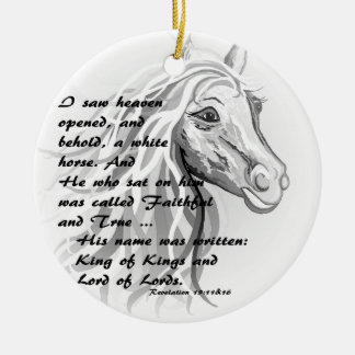 Décoration En Céramique Cheval blanc d'un roi