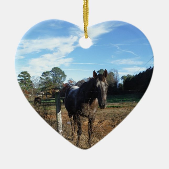 Décoration En Céramique Cheval brun Coco et Crème (Devant)