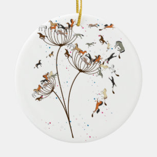 Décoration En Céramique Cheval Dandelion Horsing Pour Cheval Lover